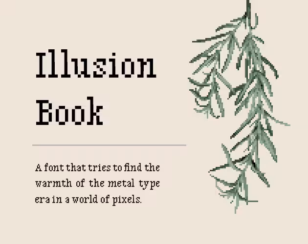 幻象像素书体 Illusion Book